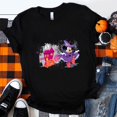 thumbnail image 1 of Funny Mickey Mouse Pumpkin Print Halloween T-shirt Black Hipster Trend Disney Women Clothes Streetwear Harajuku Fall CasualXXL Gao Jinjia LED, 1 of 2