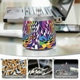 thumbnail image 6 of Yayeee Ashtray with Lid for Cigarette Smokeless Stainless Steel Home Ash Holder, Purple Wavy Plaid, 6 of 7