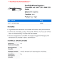 thumbnail image 2 of Rear Right Window Regulator - Compatible with 2007 - 2011 BMW 335i Sedan 2008 2009 2010, 2 of 2