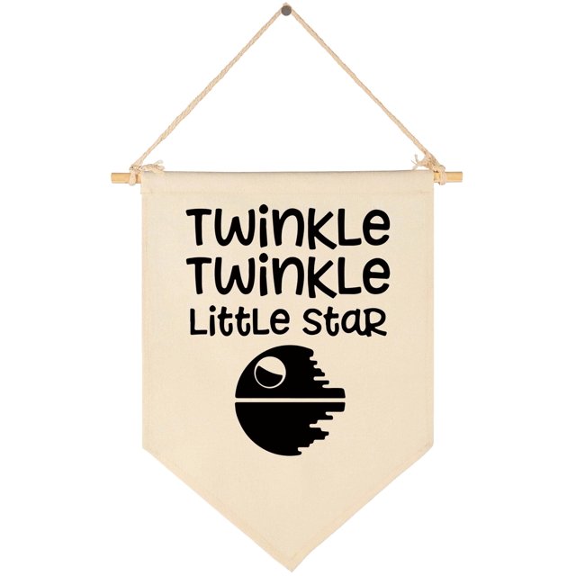 Twinkle Twinkle Little Star - Lienzo Colgante Bandera Cartel De Pared Decoración Regalo Para Bebés Niños Niño Guardería Habitación Adolescente Puerta Principal - Citas De Star Wars
