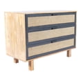thumbnail image 1 of Moe's Home Collection Commode de Bachelier en Bois à 3 Tiroirs, Naturel/noir, 1 of 9