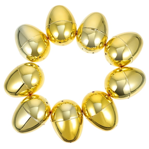 MLINS 10pcs Bright Plastic Easter Egg Creative Refillable Easter Eggs Toys