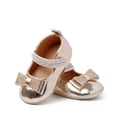 thumbnail image 7 of enyan Toddler Summer Shoes Girls Genuine Leather Soft Closed Toe Princess Flat Shoes Summer Sandals(Toddler/Little Kid),Gold,Size 5, 7 of 7
