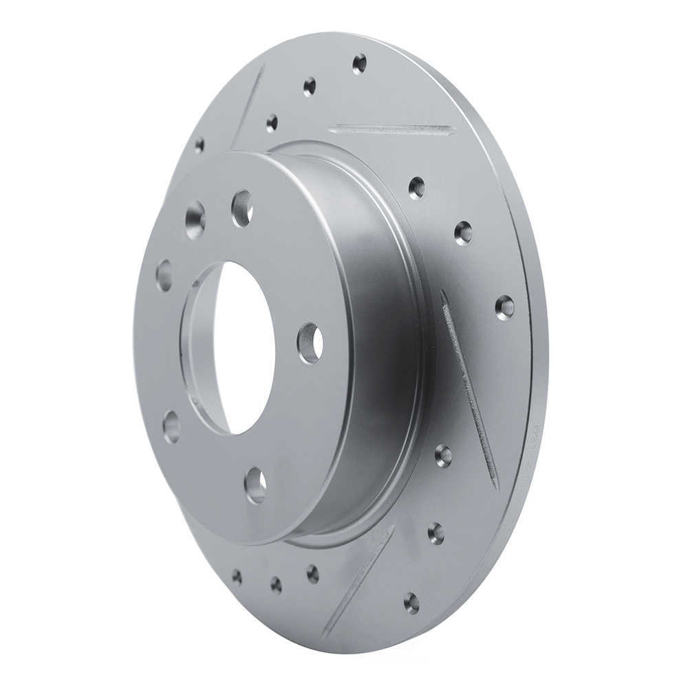 Dynamic Friction Company 631-45047L DFC Brake Rotor - Drilled And Slotted - Silver
