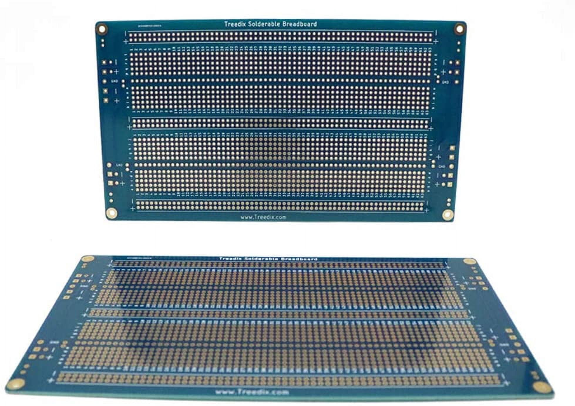 Treedix 2PCS Upgraded Universal Board Solderable BreadBoard PCB Prototype Shield Board Double Sided Tinned Gold Plated Holes