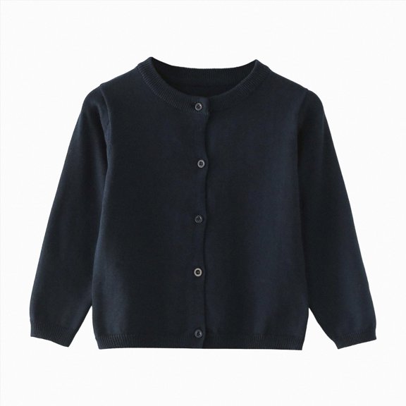 HFHAPW Toddler Girls Boys Knitted Cardigan Sweater Kids Plain Warm Sweaters Long Sleeve Button Down Jacket Fall Winter Thermal Tops,18-24 M