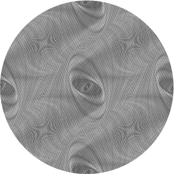 Ahgly Company Indoor Round Patterned Dark Gray Area Rugs, 6' Round