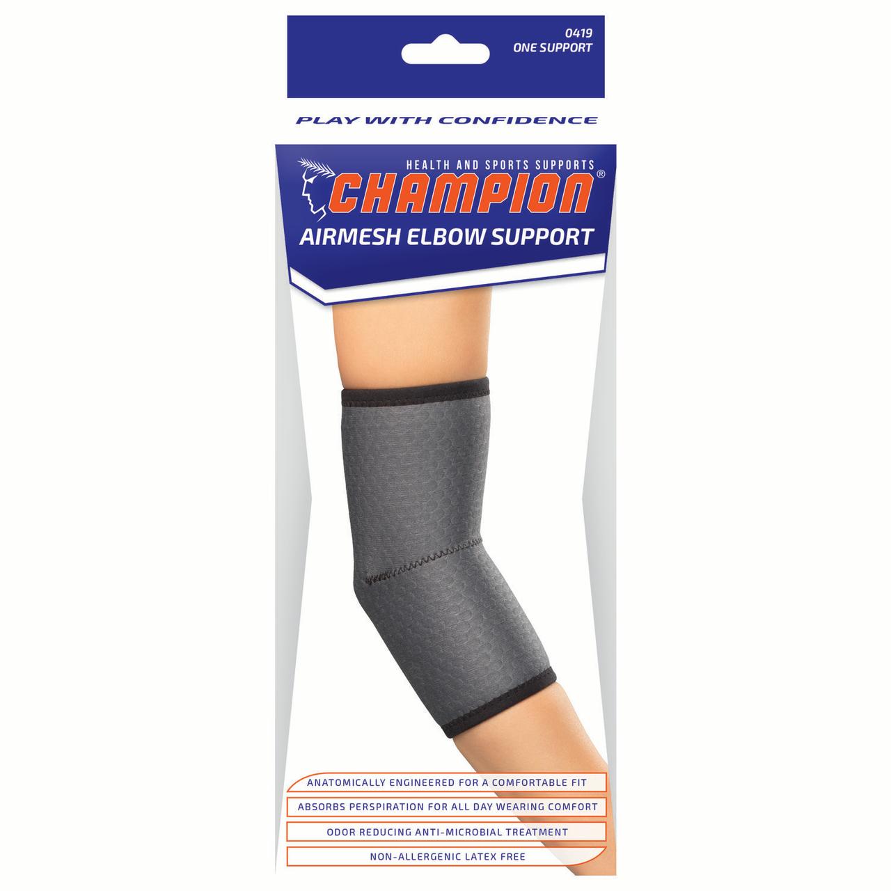Champion Airmesh Elbow Support, Grey, Medium