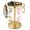 Gold, variant on Sunglasses Organizer, Glasses Holder Stand with Storage Tray, Eyeglasses Holder with Anti-Slip Pads for Tabletop, Desk, Dresser, Brushed Nickel