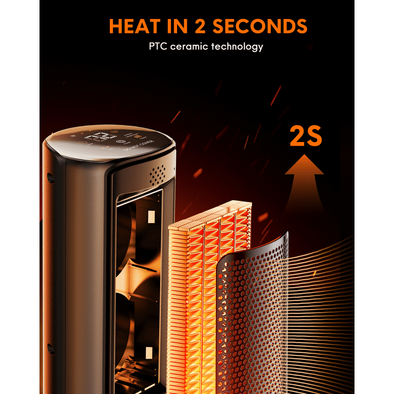 Lairy Space Heater 17.5” 1500W Oscillating Electric Ceramic Tower