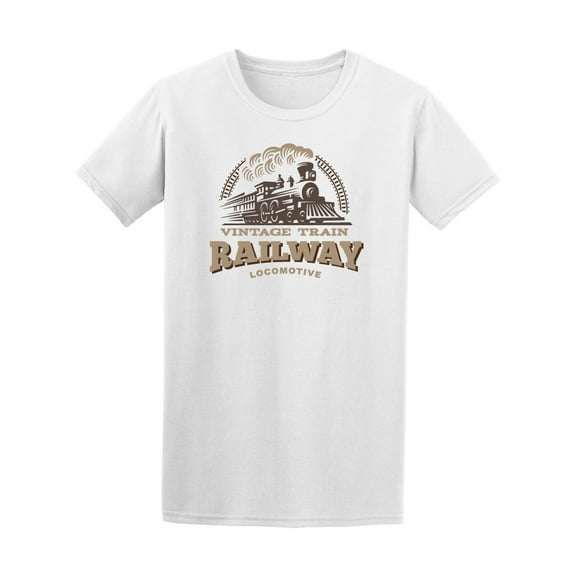 Vintage Locomotive Logo T-Shirt Men -Image by Shutterstock, Male Medium