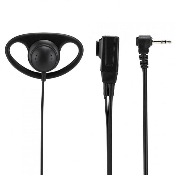D Shape Earpiece, Compatibility Radio Headset Soft Ear Hooks with PTT Button for Motorola Radios