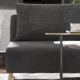 thumbnail image 3 of BizChair Convertible Tri-Fold Sleeper Chair with Pillow, Multifunctional Adjustable Sleeper with Channel Stitching and Hideaway Legs in Dark Gray, 3 of 13