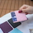 thumbnail image 4 of Decase for iPhone 15 Pro Max/Samsung Galaxy/Google and Most Smartphones Lightweight Universal Cash Wallet/Card Holder/ID Card Holder,Stick on Phone Back Wallet,Pink Rhombus, 4 of 4