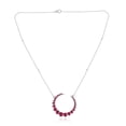 thumbnail image 2 of Real Round Ruby Solid 18 Kt White Gold Designer Pendant, 2 of 3