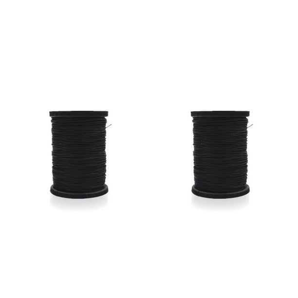 Matsuzay Hilo de pescar de nailon, alambre de cometa, cables de carpa de mano pragmáticos, multicolor, multiusos, accesorios de pesca sólidos, Negro 2piezas