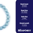 thumbnail image 4 of The Bead Chest Natural 20mm Wooden Beads in Blue - Light for Jewelry Making – Round Loose Wood Spacer Beads I Approximately 20 Beads, 4 of 4