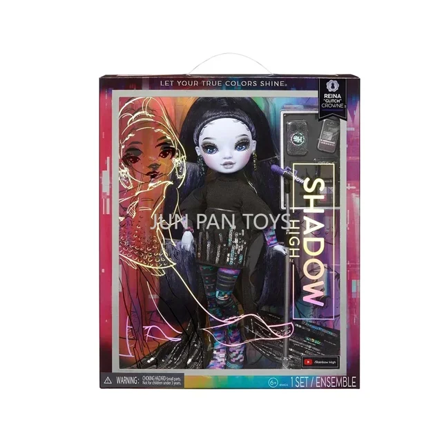 Muñeca pequeña de dibujos animados clásica de Rainbow High Littles Shadow High con bolso y accesorio, juguete coleccionable para niña, regalo de Navidad