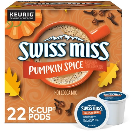 Swiss Miss, Pumpkin Spice Hot Cocoa K-Cup Pods, 22 Count
