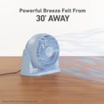 thumbnail image 3 of Holmes Air Circulator, 10.8 inch Table Fan, 3 Speeds, 90° Adjustable Tilt, No Assembly, Misty Blue, New, 3 of 9