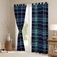thumbnail image 3 of Manfei Geometric Plaid Black Out Curtains for Teens Female Men,Retro Grid Curtains Pack of 2 (42x63 Each),Vintage Buffalo Bedroom Curtains,Ultra Soft Home Decor, 3 of 6