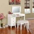 thumbnail image 4 of Riverbay Furniture Ensemble de Coiffeuse de Chambre 2 Pcs en Blanc, 4 of 6