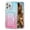 Skyblue+Pink, variant on Card Slot Gradient Color Transparent Phone Case for iPhone 16 Plus, Soft TPU Shockproof Anti-Fall Slim Hard PC Back Cover with Tempered Glass Lens Protector for iPhone 16 Plus - Pink Purple