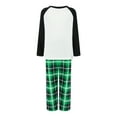 thumbnail image 5 of Christmas Family Pajamas Matching Set Santa Claus Print Long Sleeve Tops and Plaid Pants Loungewear Soft Sleepwear, 5 of 10
