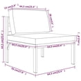 thumbnail image 7 of vidaXL 9 Piece Patio Lounge Set with Cushions Aluminum Anthracite, 7 of 7