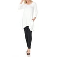 thumbnail image 4 of White Mark Women's Solid Color Tunic Top, 4 of 5
