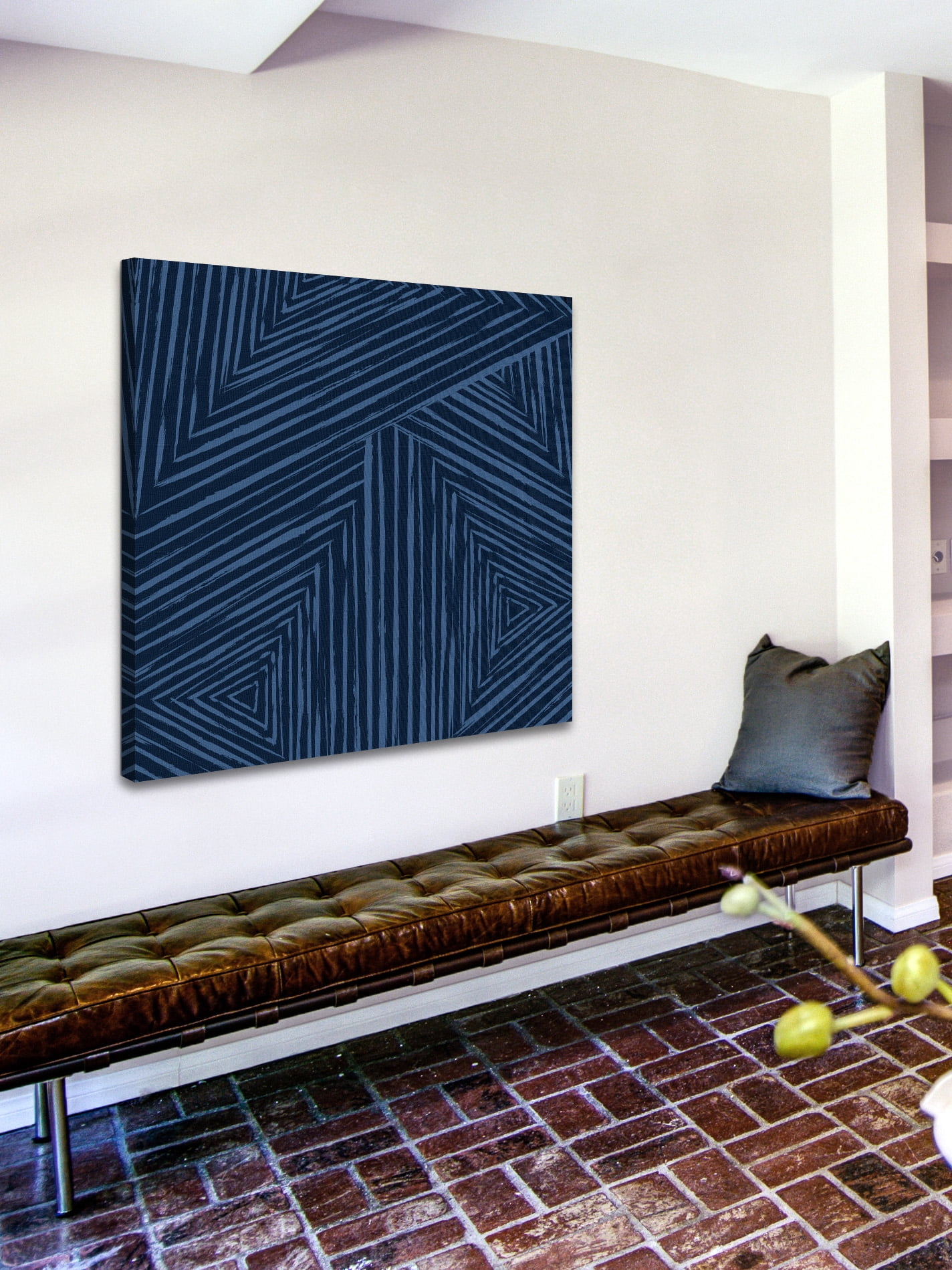 "Lines Rearranged" Painting Print on Wrapped Canvas