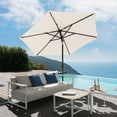 thumbnail image 5 of COBANA 7.5ft Patio Umbrella with Base Included, Outdoor Market Table Umbrella with Stand Weights, Cream White, 5 of 7