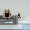 thumbnail image 2 of Reloj de pared con forma de gato, adorno silencioso para colgar en la cocina o la oficina, decoración para inauguración de casa, estatua de mujer afri, 2 of 8