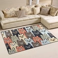 thumbnail image 2 of Coolnut Lightweight Soft Area Rugs 31x20 Inch, Colorful Cute Cats Floor Mat Doormat for for Rooms Entrance Hardwood Floor Living Room Nursery Rugs, 2 of 6