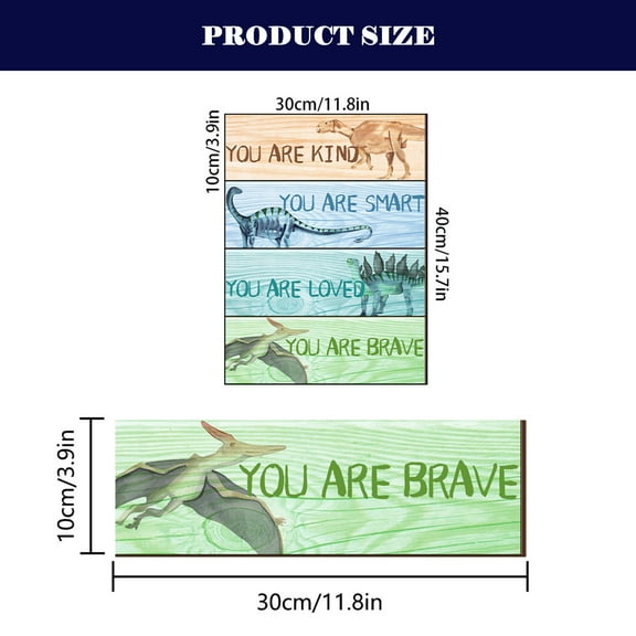 BCLONG 4 Sheets Dinosaur Wall Sticker Dinosaur Decorations Art Decor for Bedroom