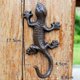 thumbnail image 1 of Metal Wall Mount Hook Leash Holder Coat Hat Hanger Cast Iron Garden Hook with Screws (Gecko (1 Piece)), 1 of 5