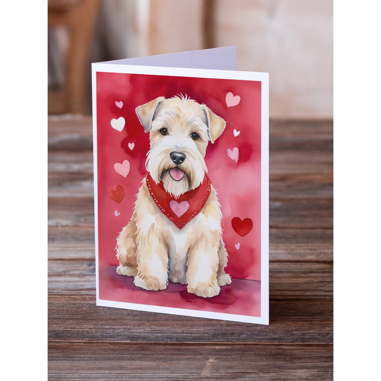Wheaten Terrier My Valentine Greeting Cards Pack of 8 7 in x 5 in