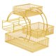thumbnail image 5 of Cesta de fruta de metal de 3 niveles con organizador para bocadillos, pañuelos y accesorios. Dorado, 5 of 9