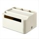 thumbnail image 1 of Caja Almacenamiento Pañuelos, Organizador Mesa Estudio con Cajón, Estuche para Pañuelos con Soporte Remoto, Estuche para Pañuelos con Bandeja Organizadora Estacionaria A, 1 of 5