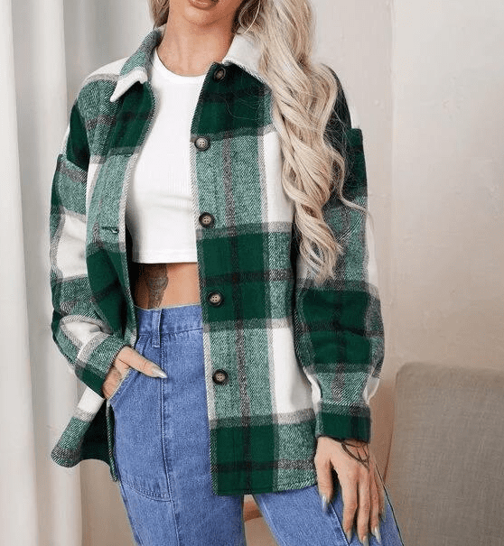 flannel sweater jacket womens