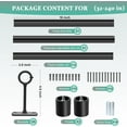 thumbnail image 3 of Extra Long Curtain Rods for Windows 120 to 240 Inches, Adjustable 1 Inch Black Curtain Rod for Outdoor Indoor, Modern Heavy Duty Drapery Rod, Room Divider 200 Inch Rods, All Metal, Easy Install, 3 of 7