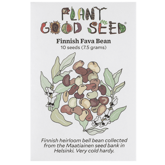 Plant Good Seed Organic Finnish Fava Bean Seeds for Planting - 10 Seed Packet