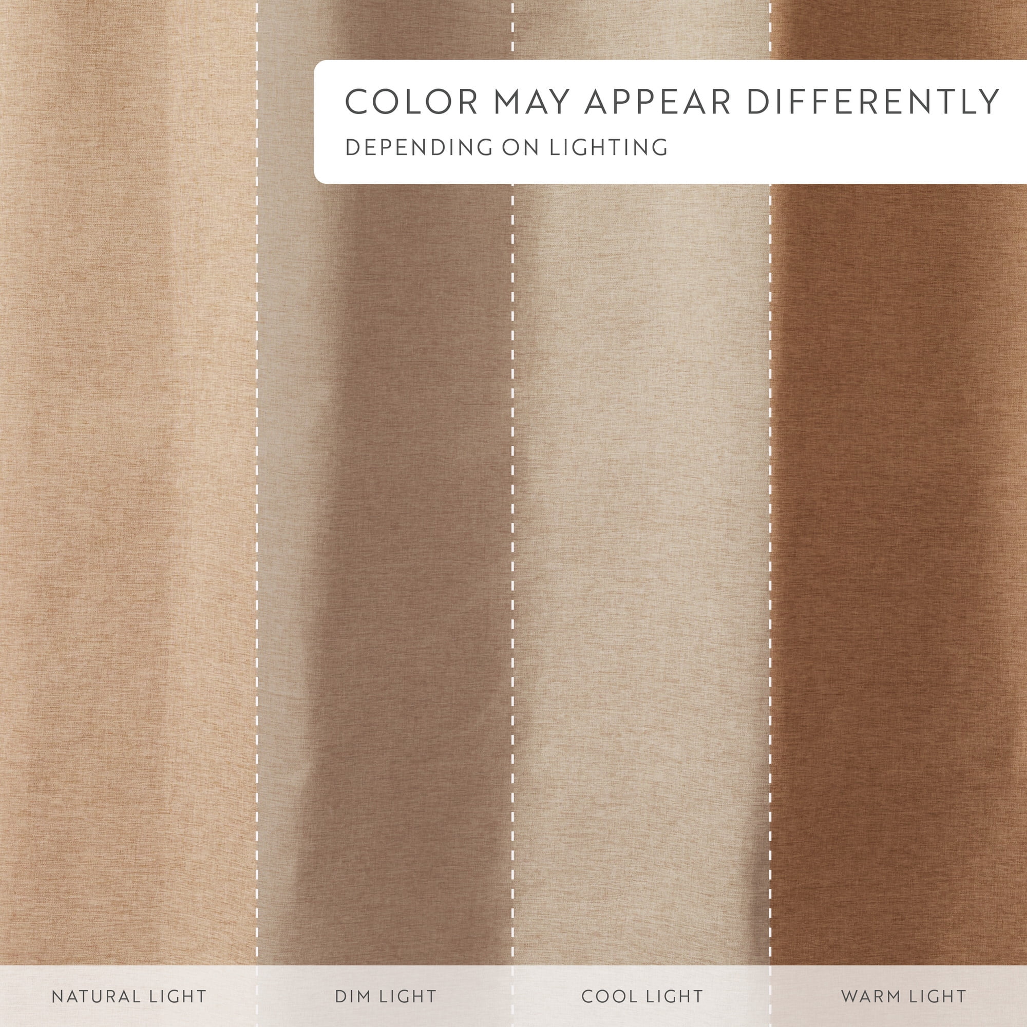 Linen-Look Polyester Shower Curtain in Essential Colors
