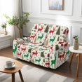 thumbnail image 7 of TSOVTHRID Reindeer Christmas Tree Print Loveseat Sofa Cover Couch Cover with Elastic Bottom Furniture Protector for Pet Soft Couch Cover for 2 Cushion Couch Christmas Decor, 7 of 7