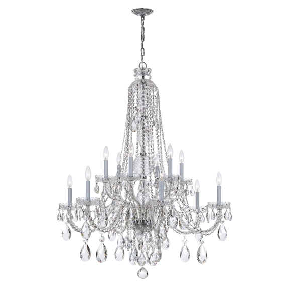 Crystorama Lighting - 12 Light Chandelier - Chandelier - Crystal - Six Light