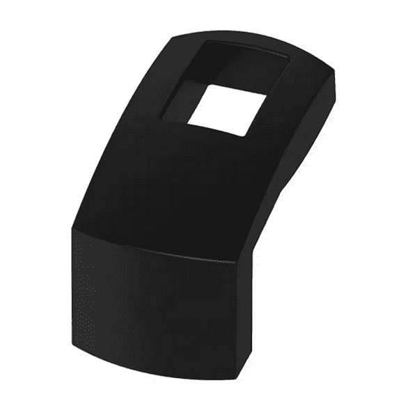 Liberty P39233C-FB 1" Square Cut Out Keyhole Cabinet Drawer Knob Matte Black