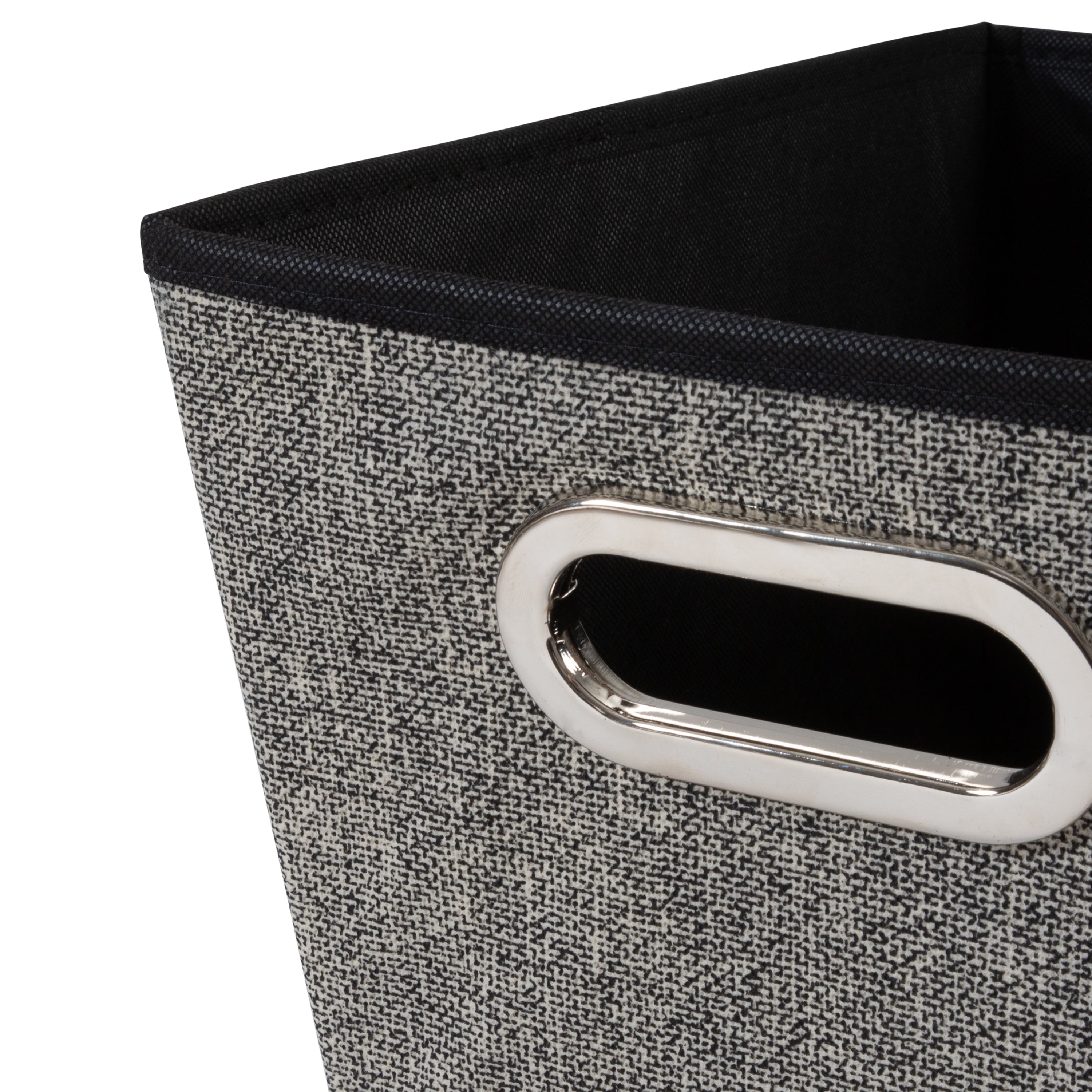 Simplify 4.32 Gallon Medium Grommet Plastic Storage Bins, Black