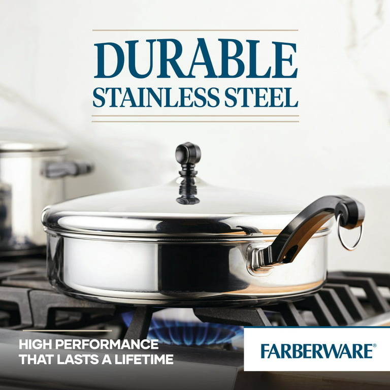 Farberware Classic Series Stainless Steel Covered Saute Pan