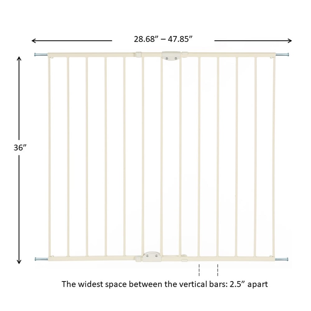 Toddleroo by North States 28.68"-47.85" Tall Easy Swing & Lock Baby Safety Gate Series 2, Metal