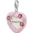 thumbnail image 4 of Sterling Silver Ss Amore La Vita Rh-Pl Enamel Daughter Heart Picture Frame Charm (Width 20.75) (Length 30.75) - Jbsp, 4 of 5